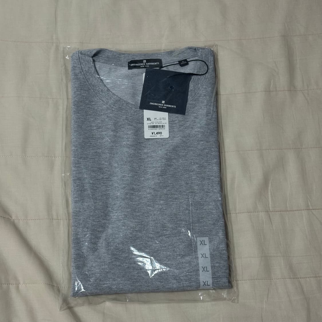 GU x 엔지니어드 가먼츠 티셔츠 그레이 XL 상품이미지2