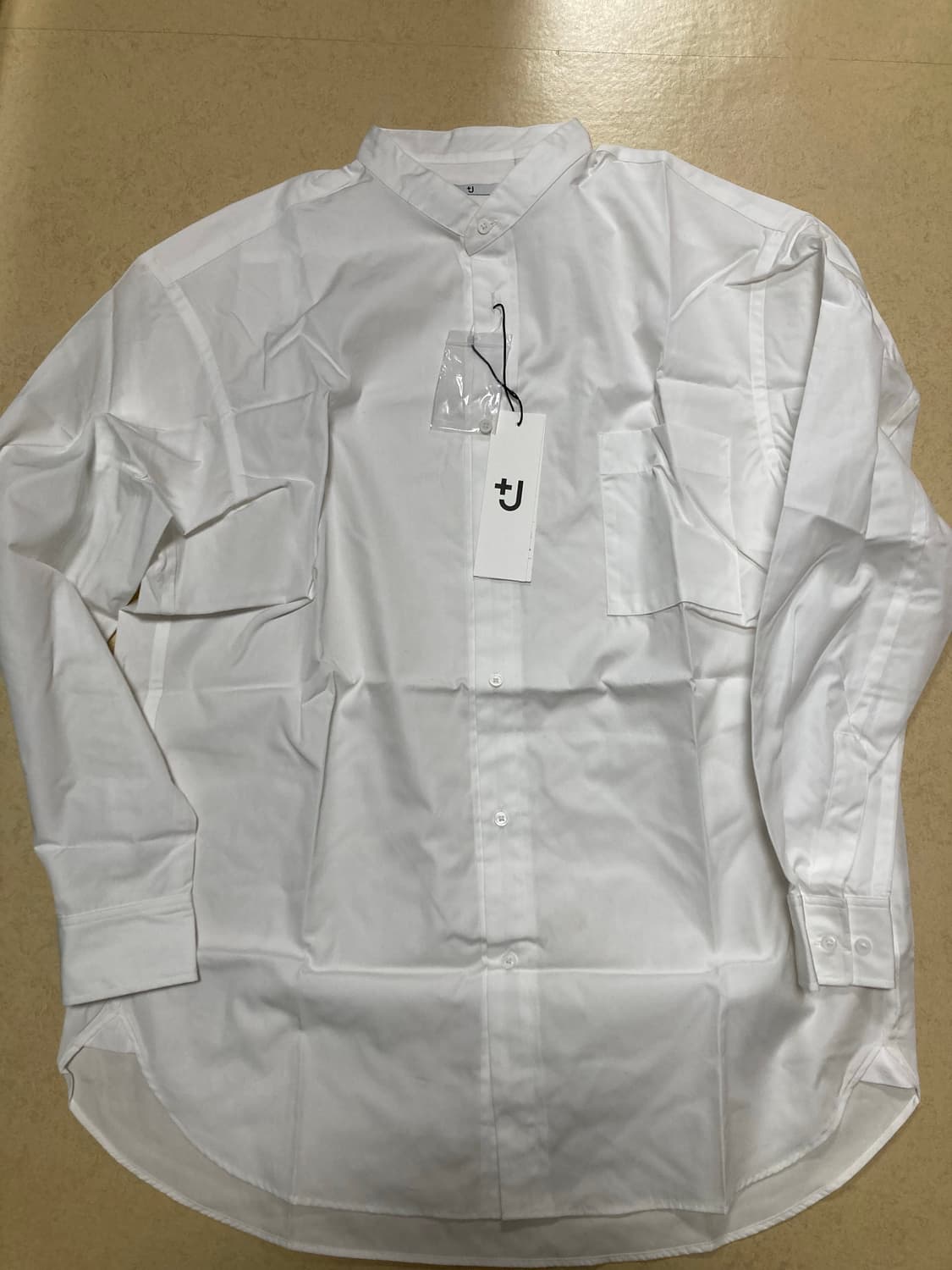 유니클로 질샌더 +j 수피마코튼 오버사이즈 셔츠 화이트 (L 새상품) 상품이미지1