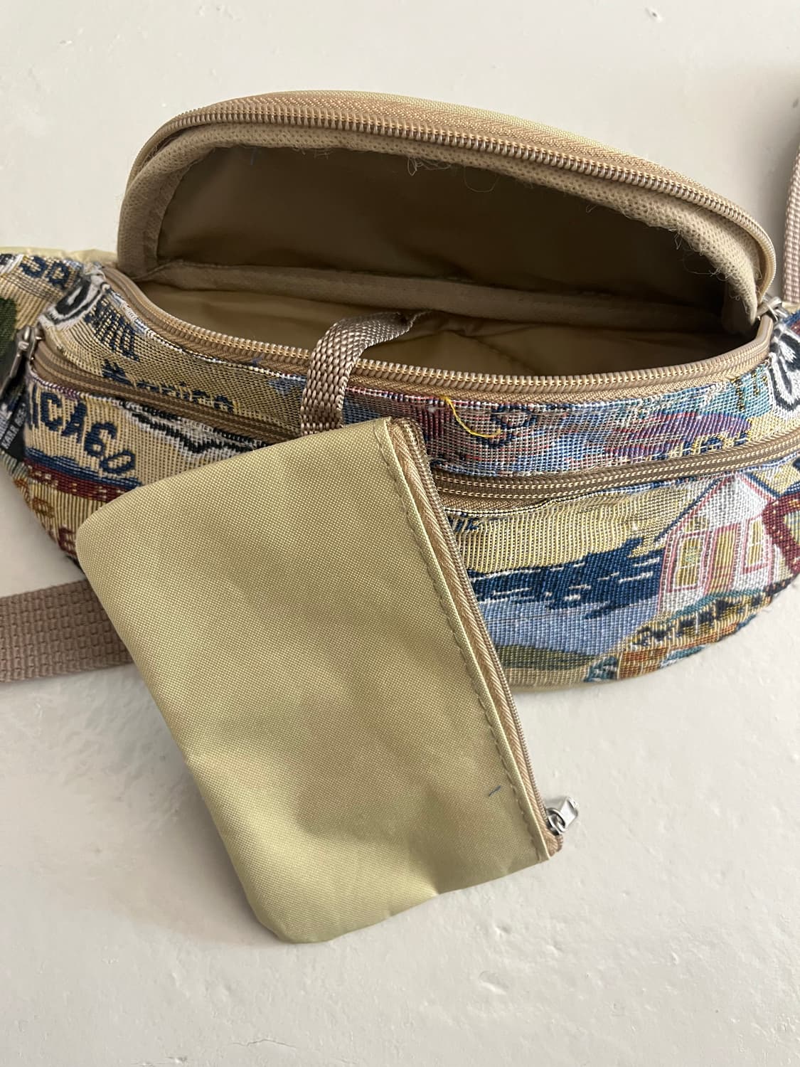 빈티지 Route 66 테피스트리 웨이스트 백 힙색 상품이미지5