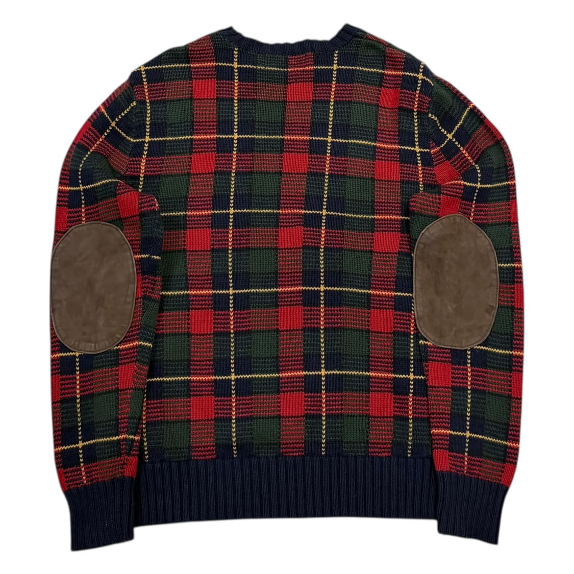 폴로 랄프로렌 엘보패치 타탄체크 코튼 캐시미어 니트 L 상품이미지3