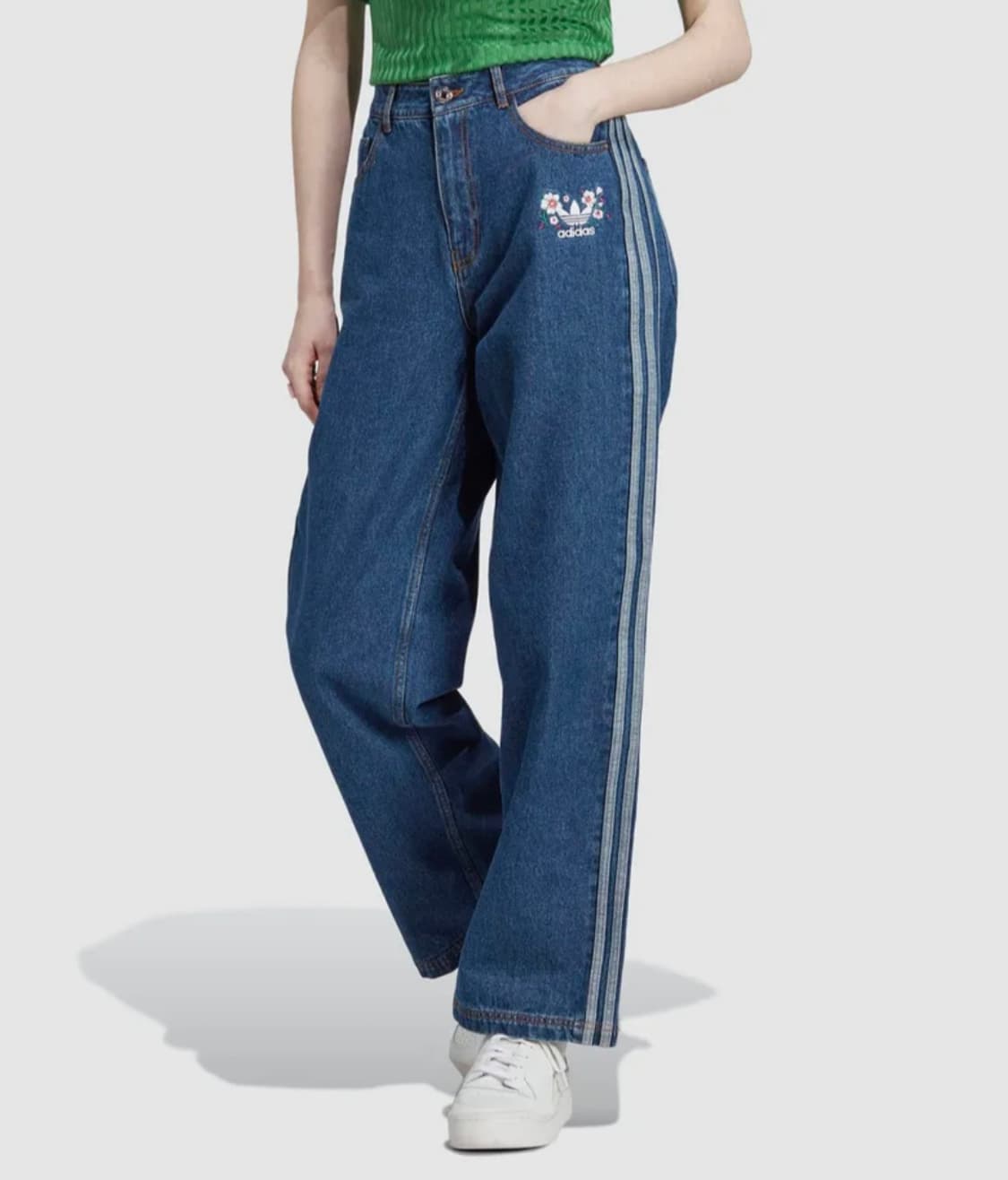 아디다스 플라워 데님 와이드 팬츠 상품이미지1