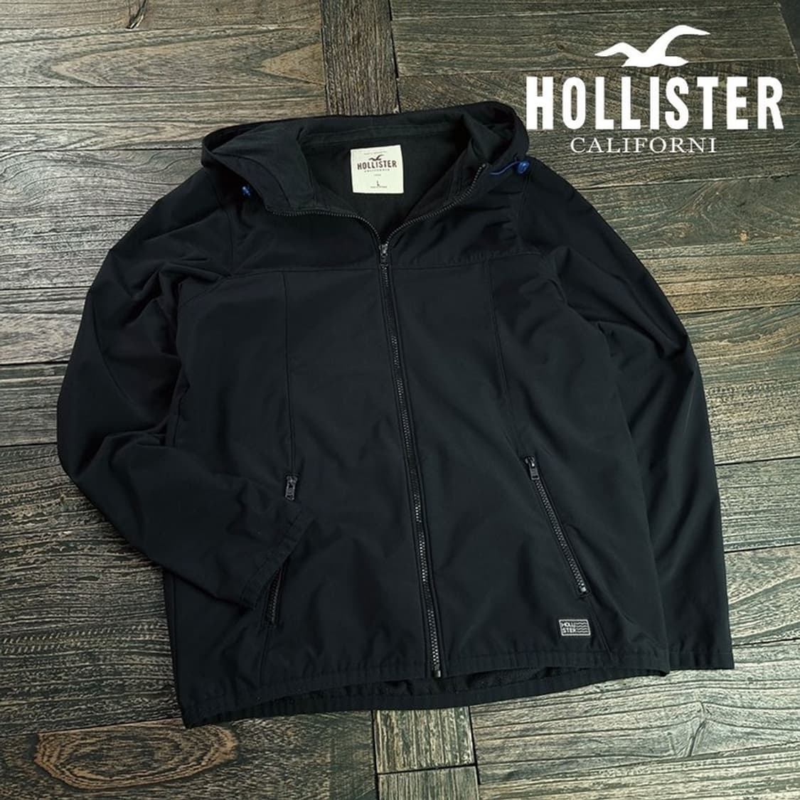 [홀리스터] 폴리쉘 후드 집업 자켓 블랙 M19950 상품이미지1