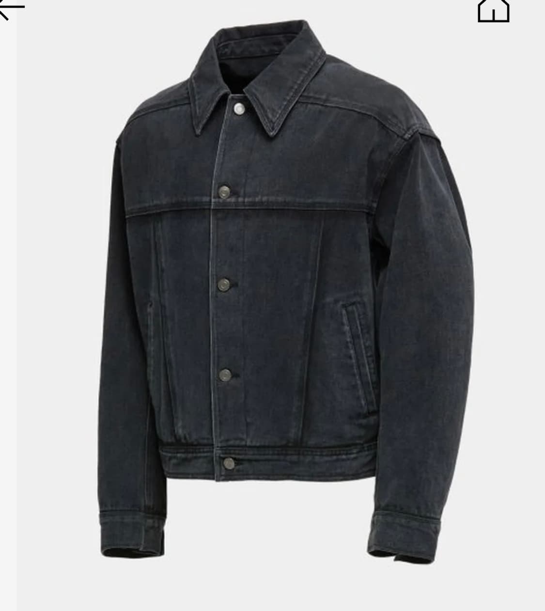 쿠어 / 페이디드 워싱 트러커 자켓 블랙 / L 상품이미지1