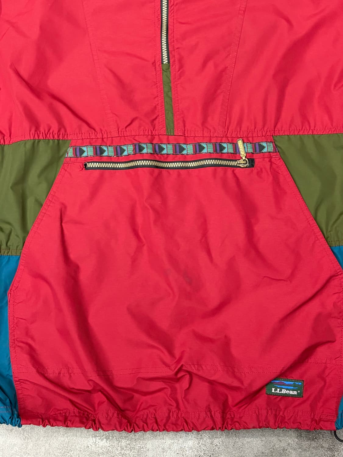 90-00s LLbean 엘엘빈 아노락 바람막이 자켓 레드/블루 상품이미지5