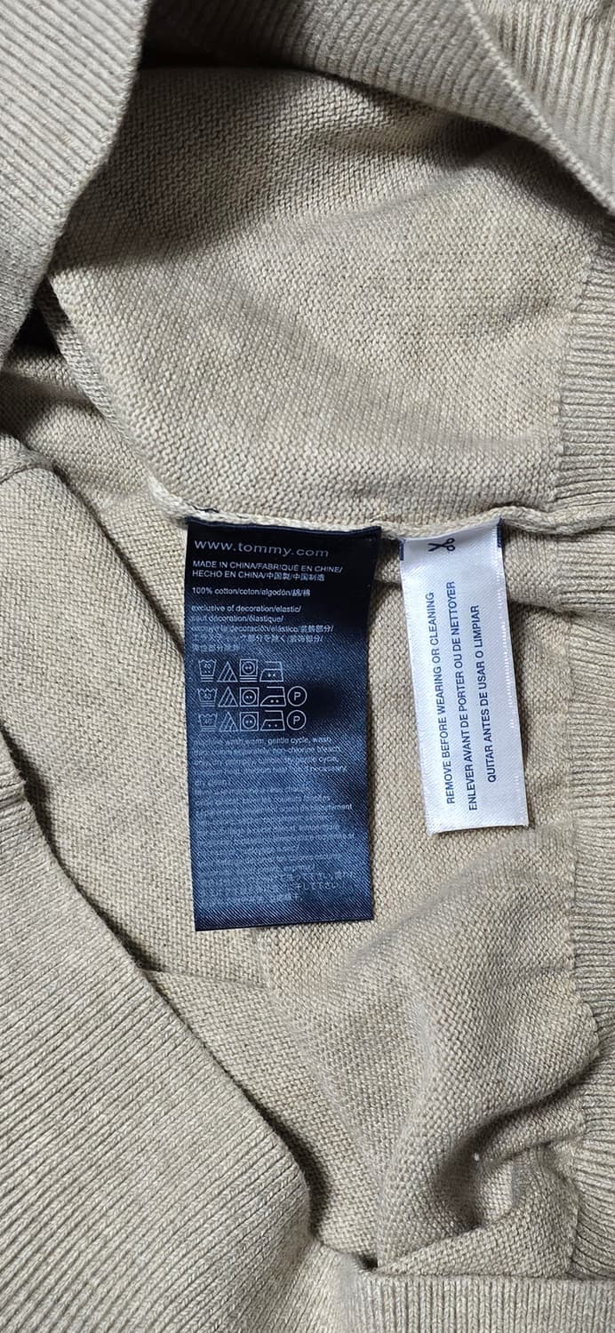 타미힐피거 브이넥 니트 L 베이지 상품이미지4
