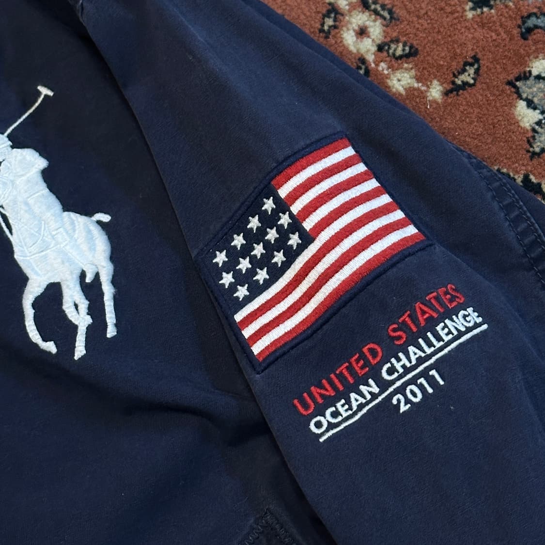 폴로 빅포니 성조기 후드집업 자켓 (M-L) 상품이미지3