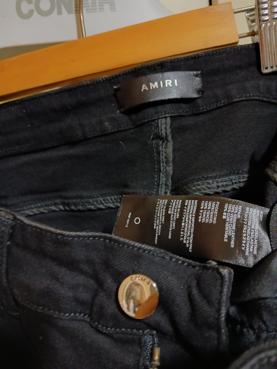 알마니 블랙  데미지로고  청바지  상품이미지6