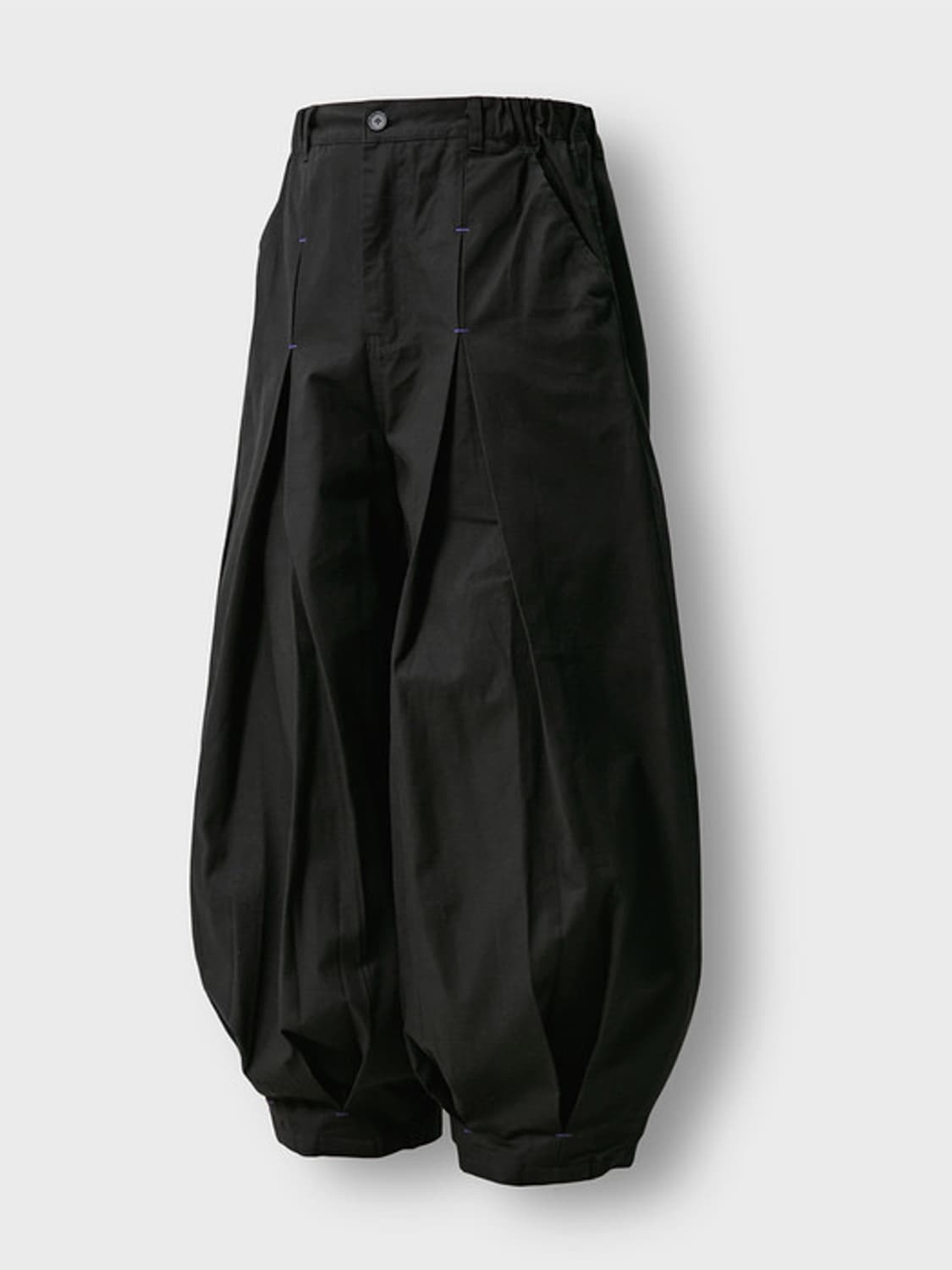 앵글런 Unbalance Long Tuck Pants 블랙 상품이미지1