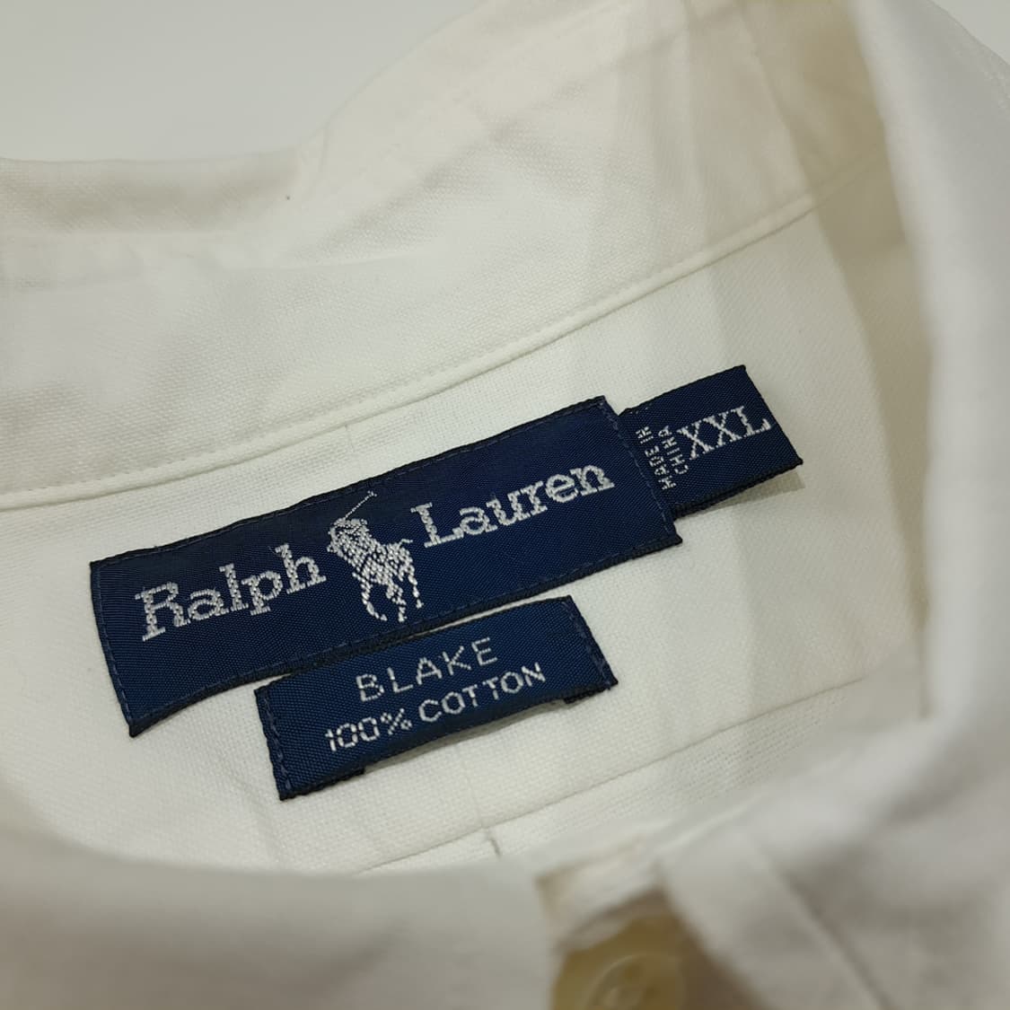 CL403 2XL 폴로 90s 코튼 멀티포니 화이트 셔츠 남방 상품이미지3