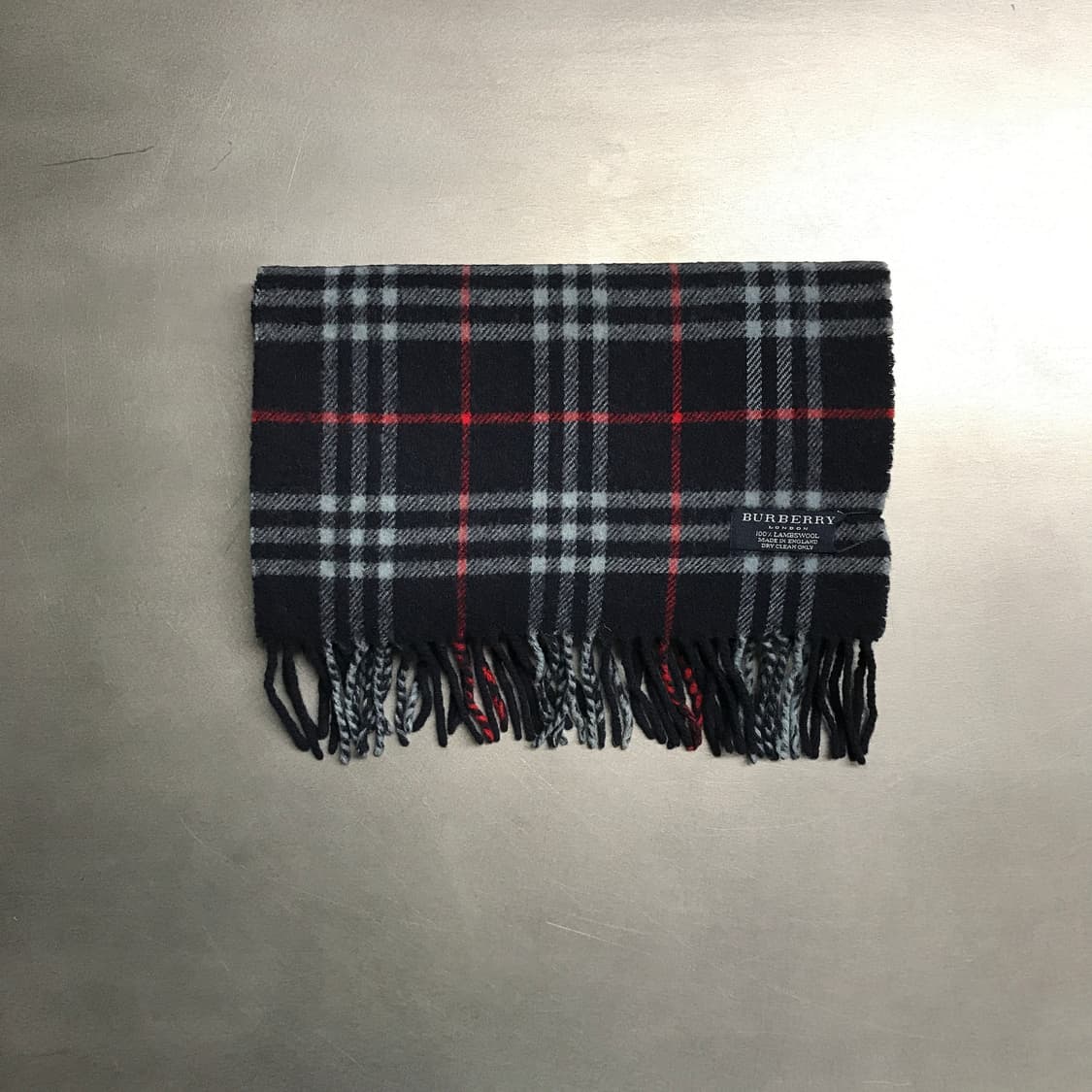 버버리 정품 램스울 머플러 네이비 상품이미지2