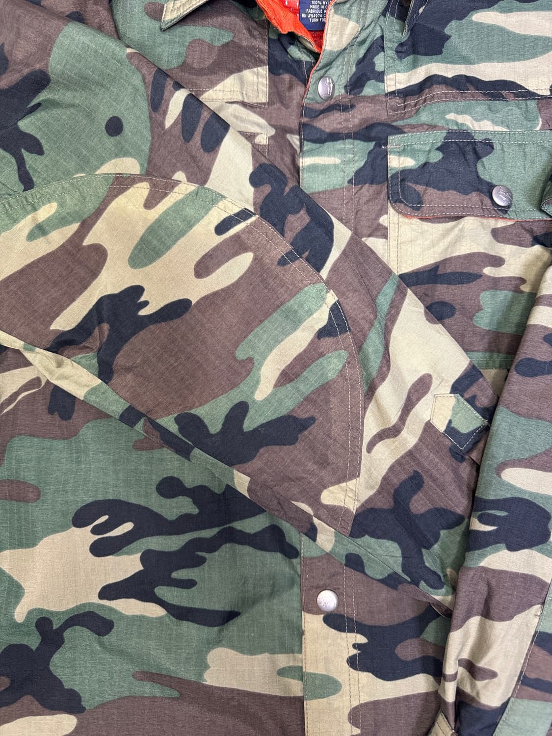 빈티지 90s 올드 스투시 아웃도어 카모 밀리터리 셔츠 자켓 M 상품이미지6