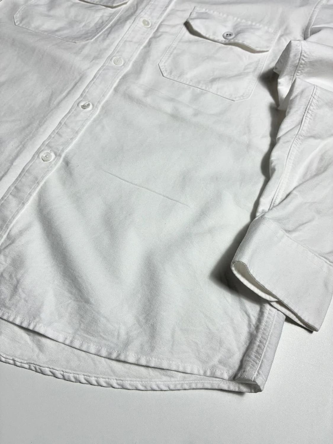 셔터 SHIRTER 화이트 워크 코튼 셔츠 R1702 상품이미지3