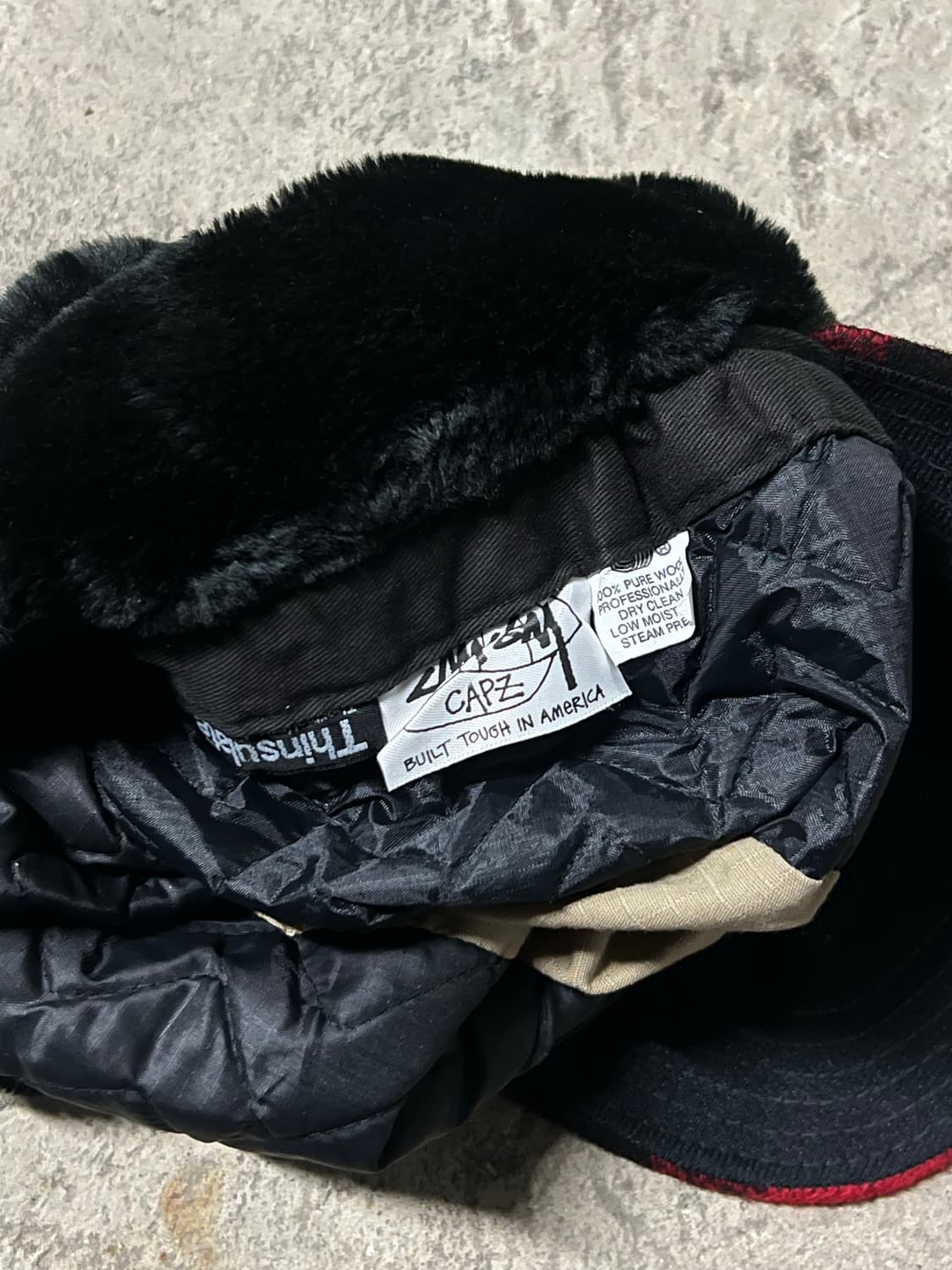 90‘s Stussy 귀도리 헌팅캡 상품이미지5