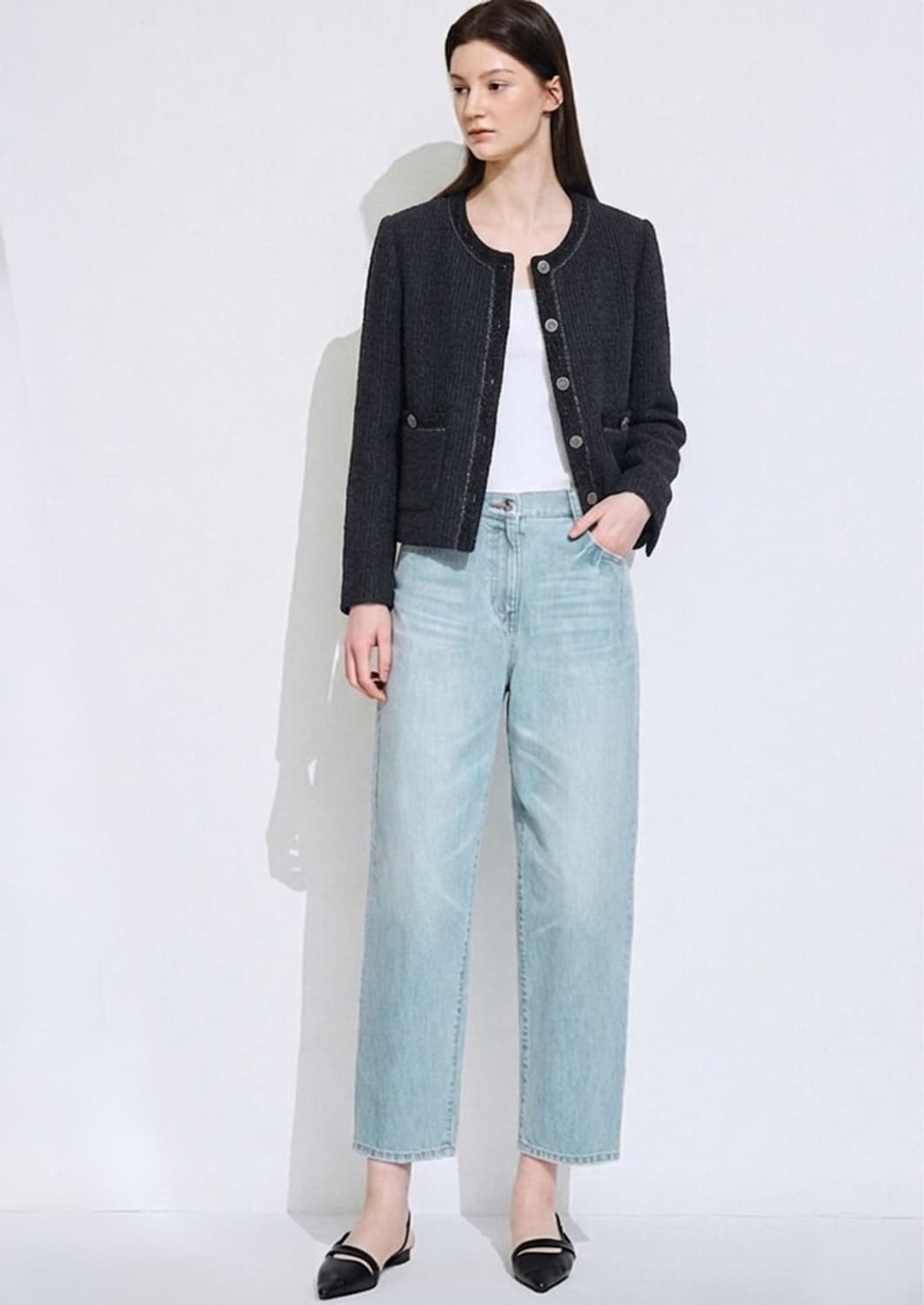 나이스클랍 트위드자켓  55사이즈 상품이미지1