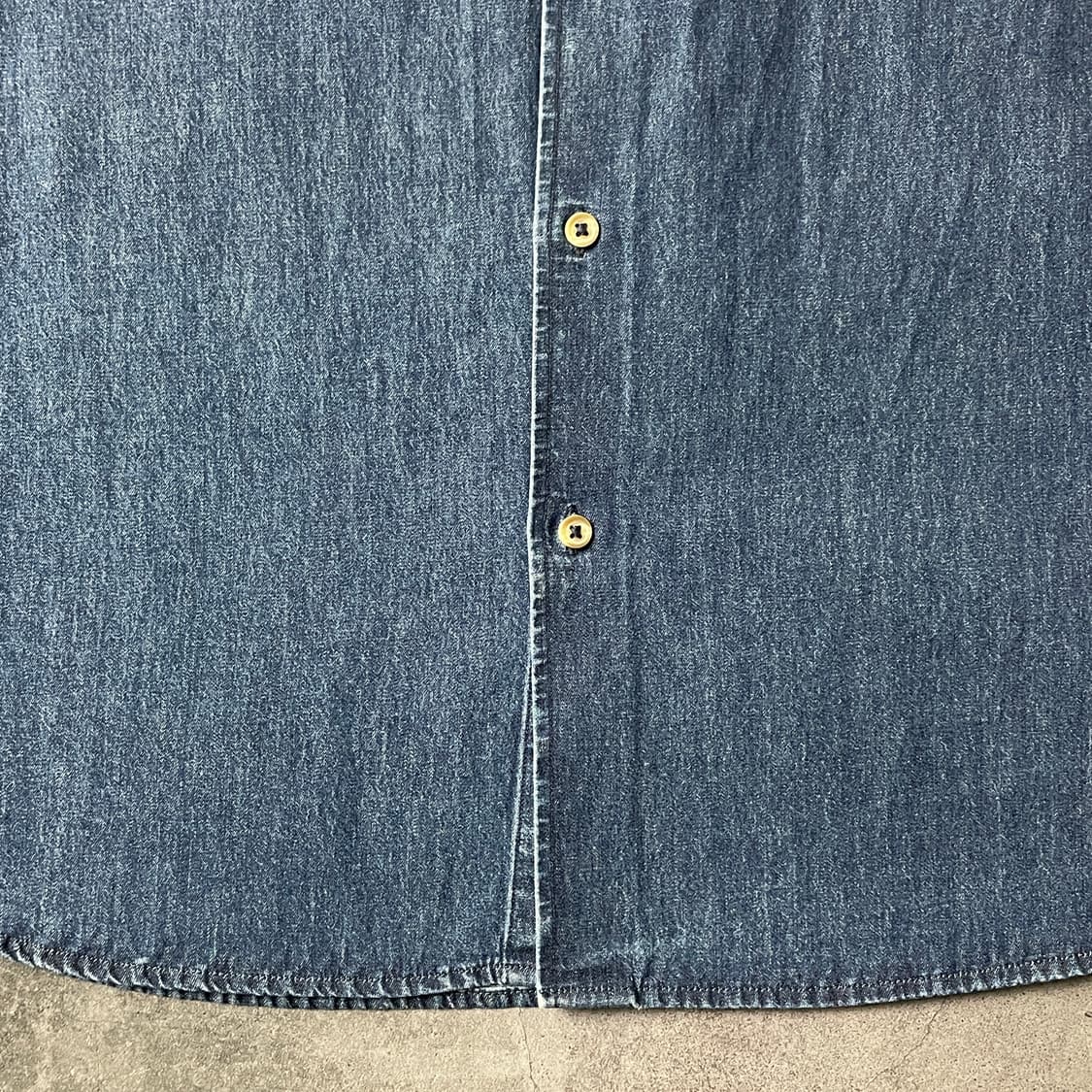 BLACK BROWN 1826 빈티지 밴드칼라 데님 셔츠 A00736 상품이미지4