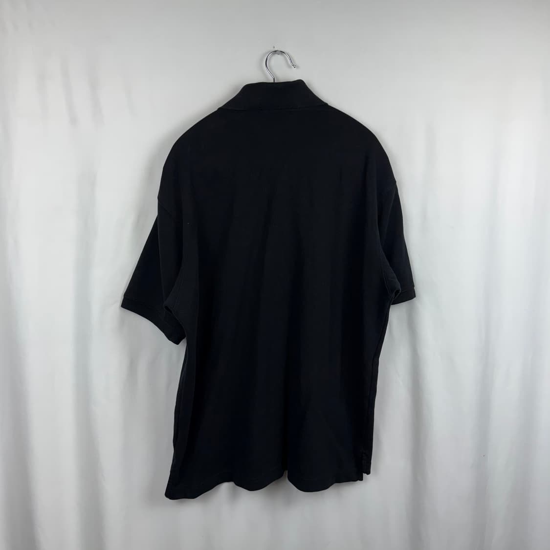 (XL) 후아유 스몰 베어 로고 카라 티 블랙 상품이미지5