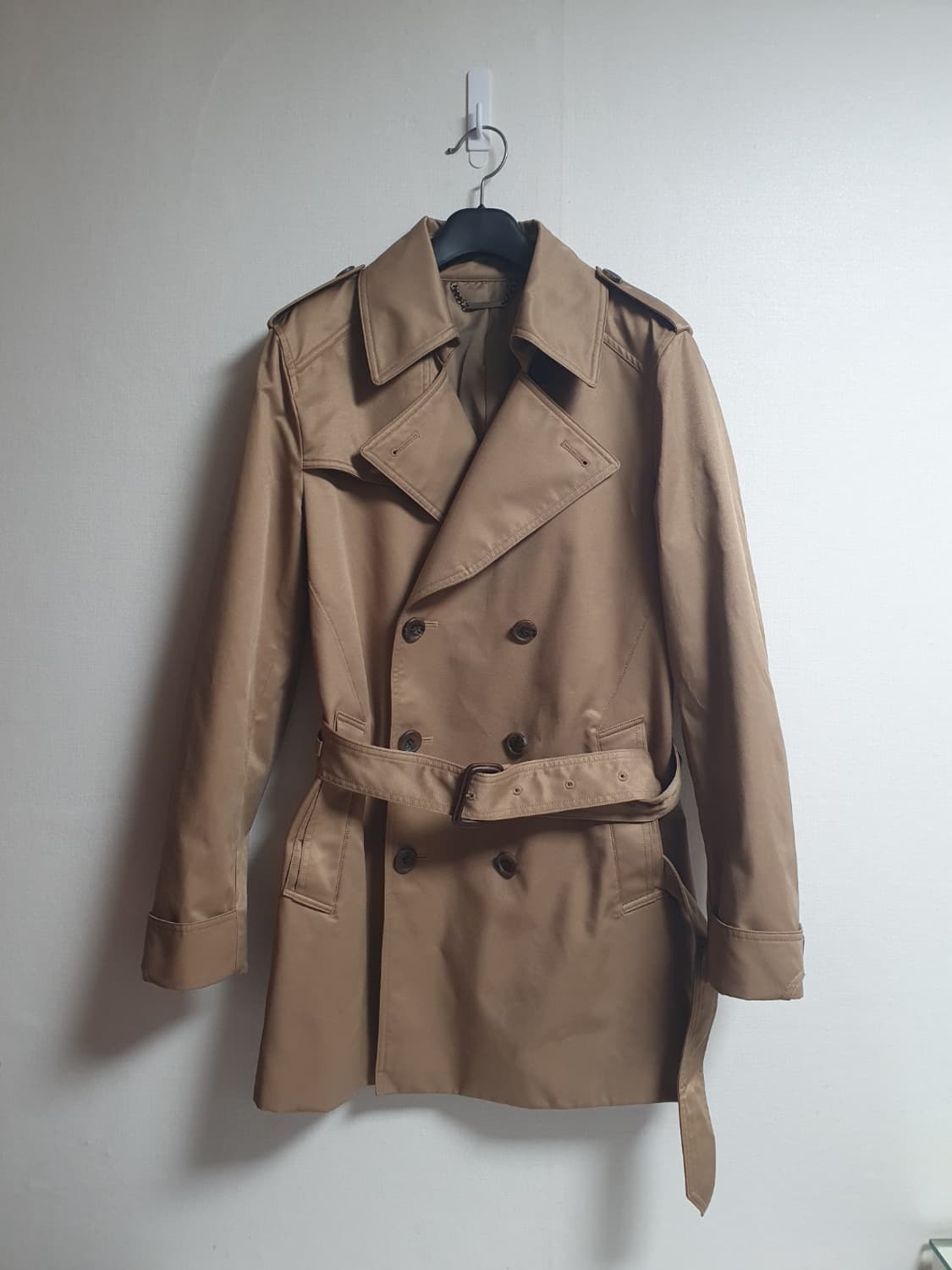 🧥🤎 지오송지오 벨티드 더블 트렌치 100 상품이미지1