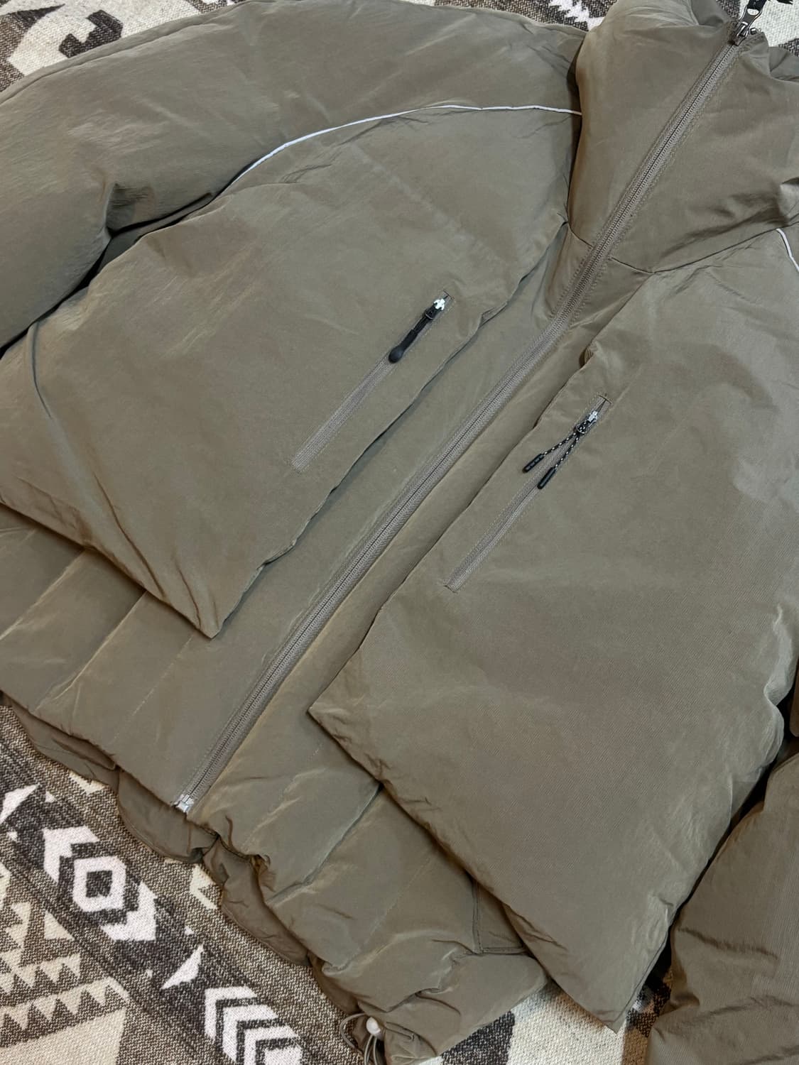 젠사이 하이넥 레이어드 덕다운 숏패딩 상품이미지5