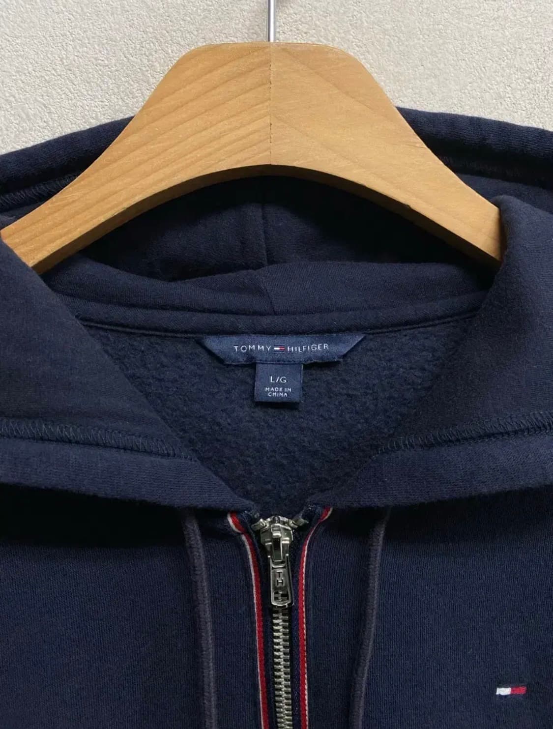 타미 네이비 컬러 후드 집업 L 상품이미지4