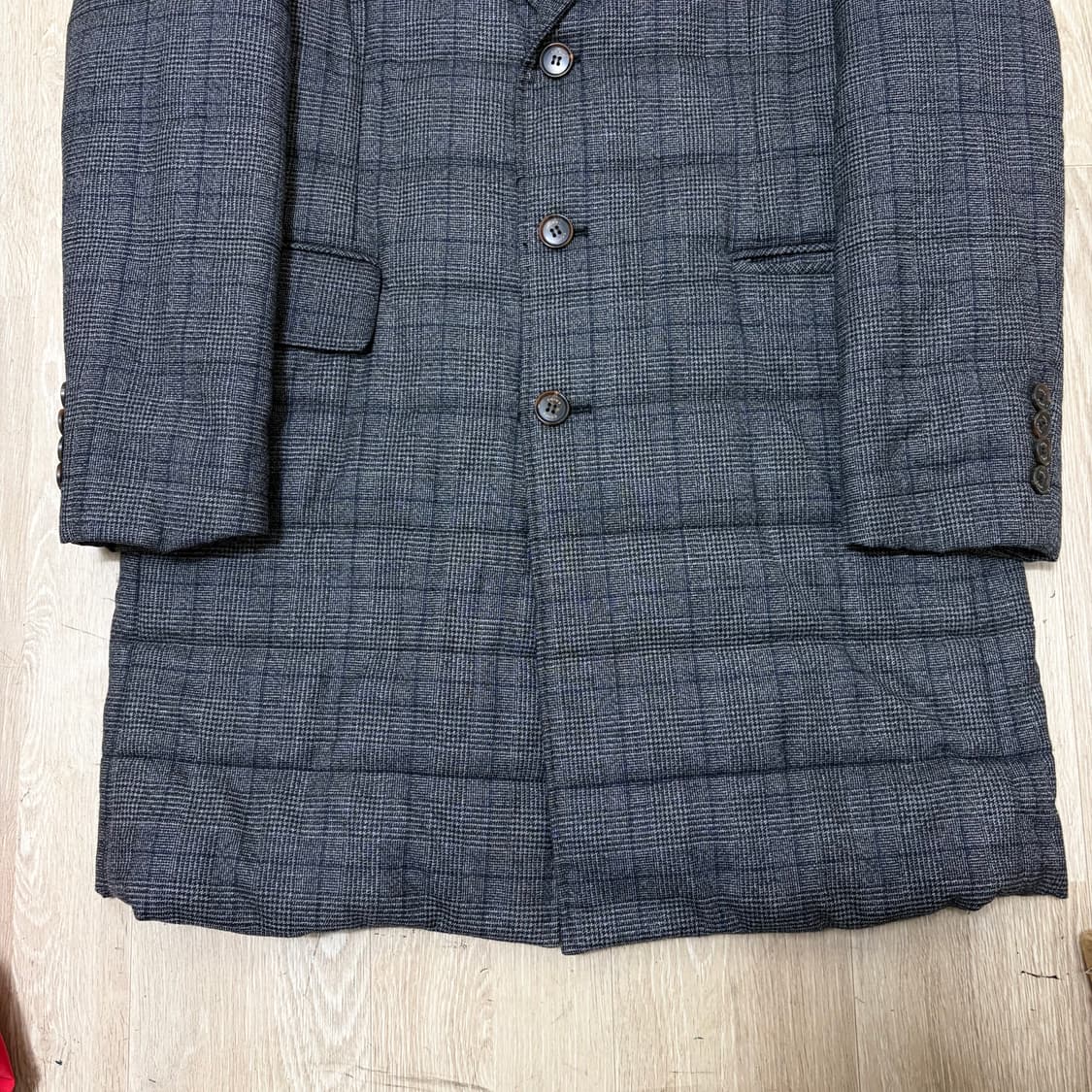 지오투 남성 클래식 체크 롱패딩 패딩코트 XXL/110  상품이미지4