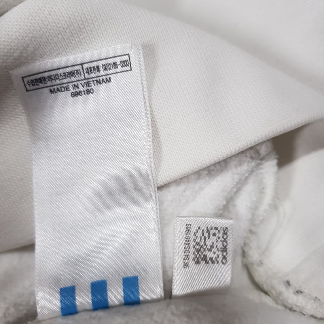 L) 아디다스 파이어버드 트레포일 빅로고 후드티 화이트 옐로우 100 상품이미지7