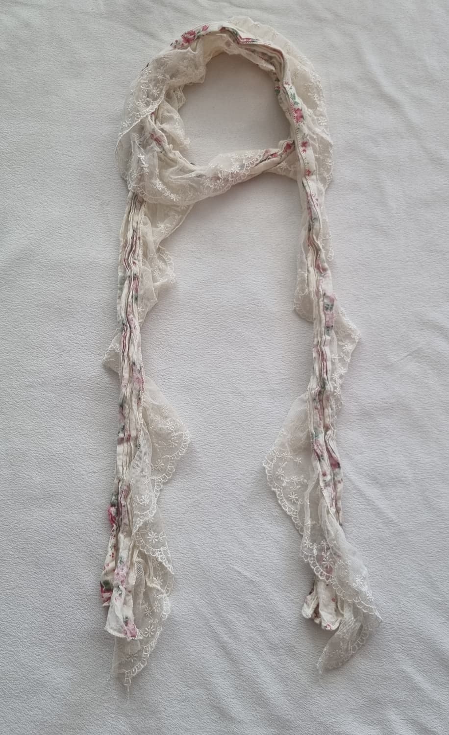 빈티지 모리걸 하구미 갸루 레이스 머플러 상품이미지1