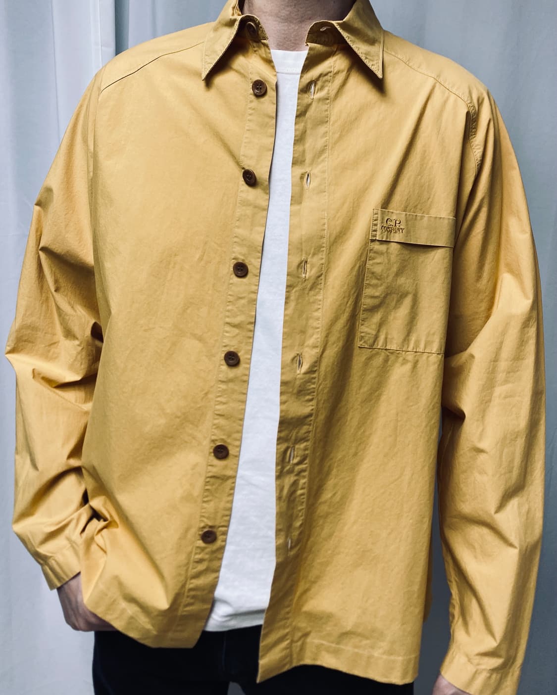 C.P. Company 긴팔 포켓 남방 셔츠 담황색 105 XL 상품이미지1
