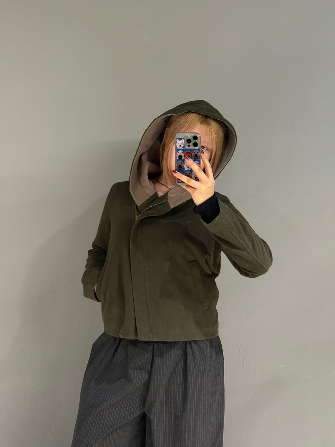 niko and diagonal zipper hood coat 상품이미지4