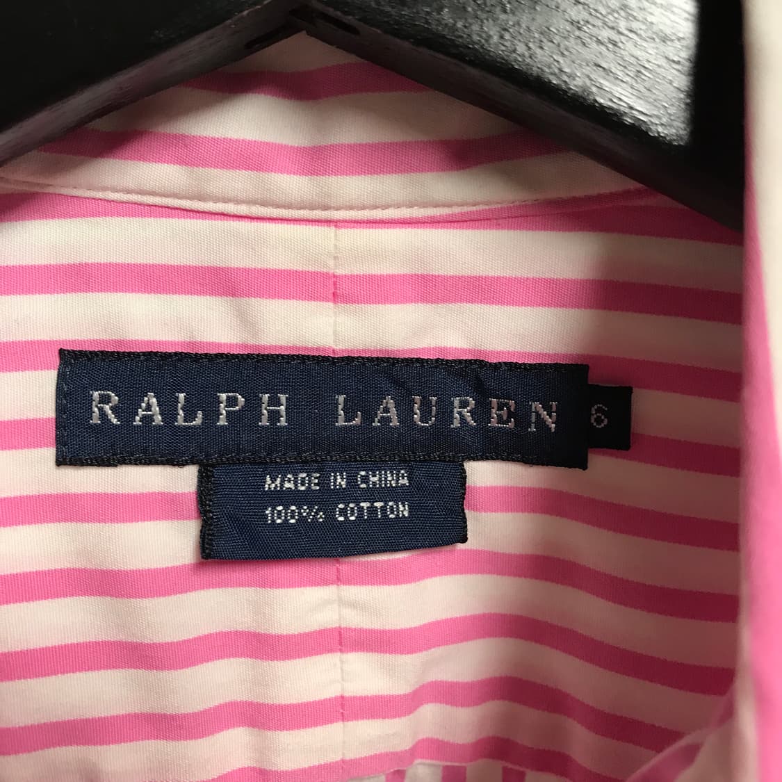 폴로 랄프로렌 스트라이프 셔츠 핑크 6(W) 상품이미지5