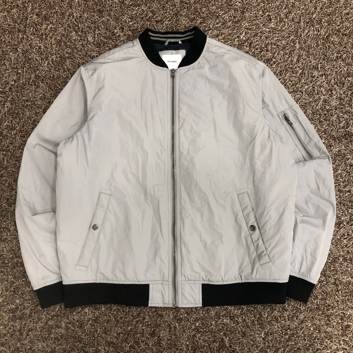 올드네이비 그레이 봄버 항공 자켓 상품이미지1