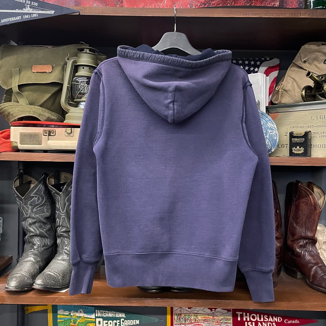 90s 폴로 랄프로렌 U.S RL 인디언 패치 두산 기모 후드티 N22 상품이미지2