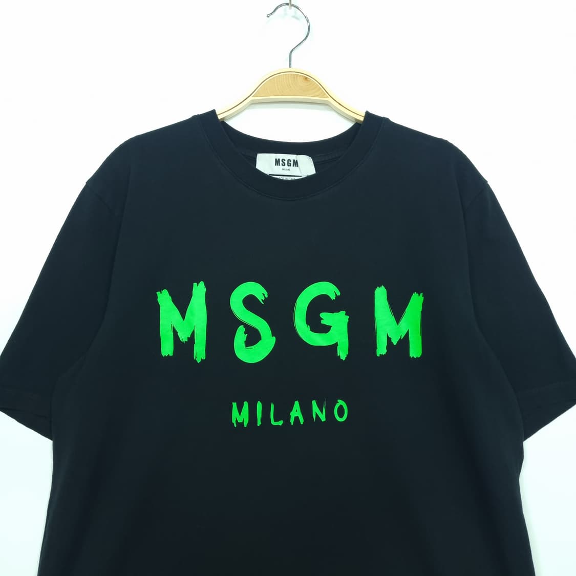 MSGM 빅로고 반팔 티셔츠 블랙 상품이미지2