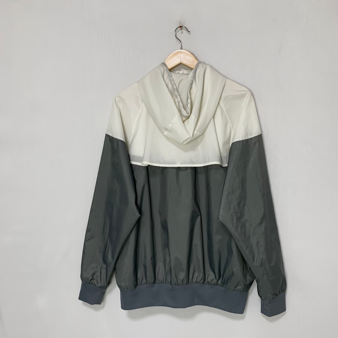 나이키 윈드러너 후드 바람막이 집업 점퍼 화이트 민트그레이 XL 상품이미지3