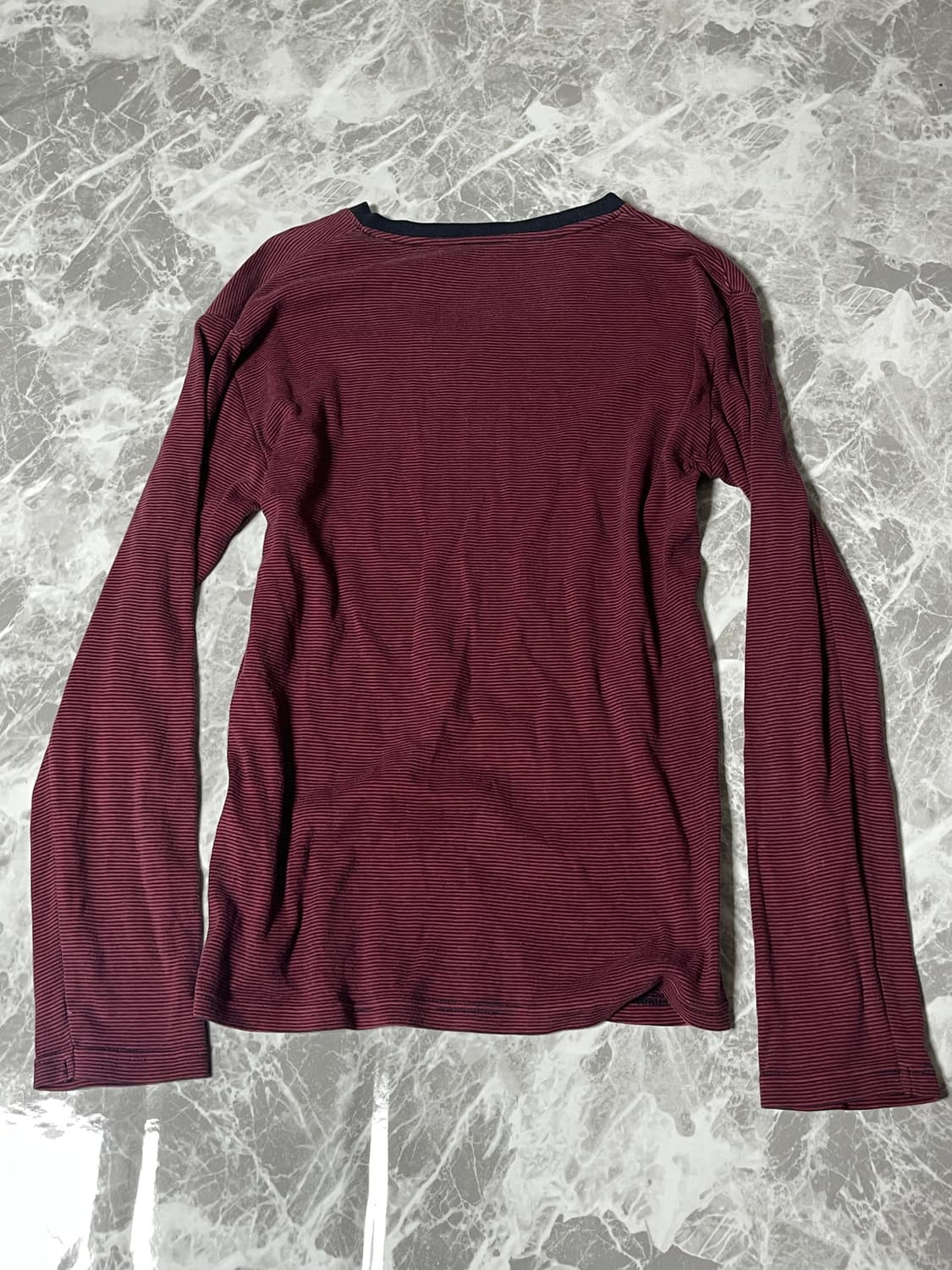 stripe v neck sleeve t 상품이미지4