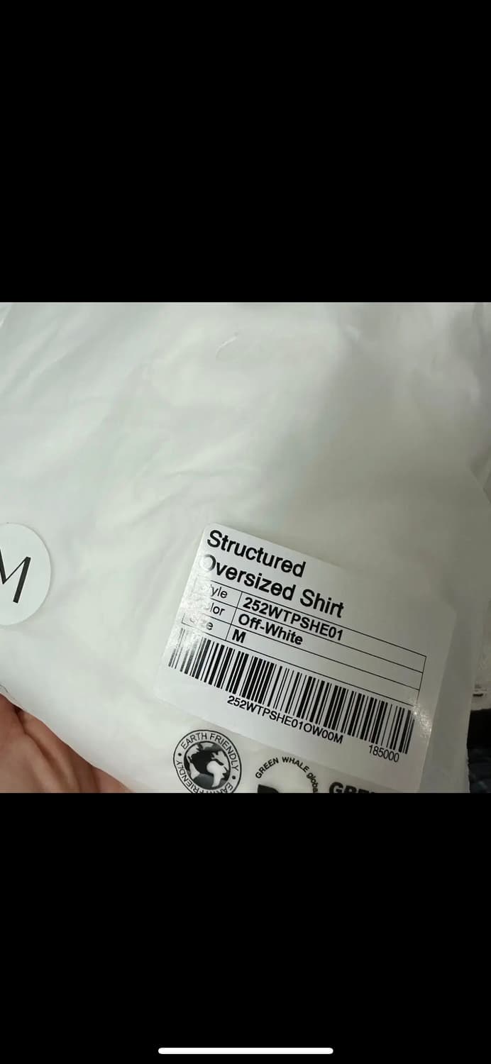 기준 kijun 스트럭처 오버사이즈 셔츠 화이트 새상품 여자셔츠 상품이미지5