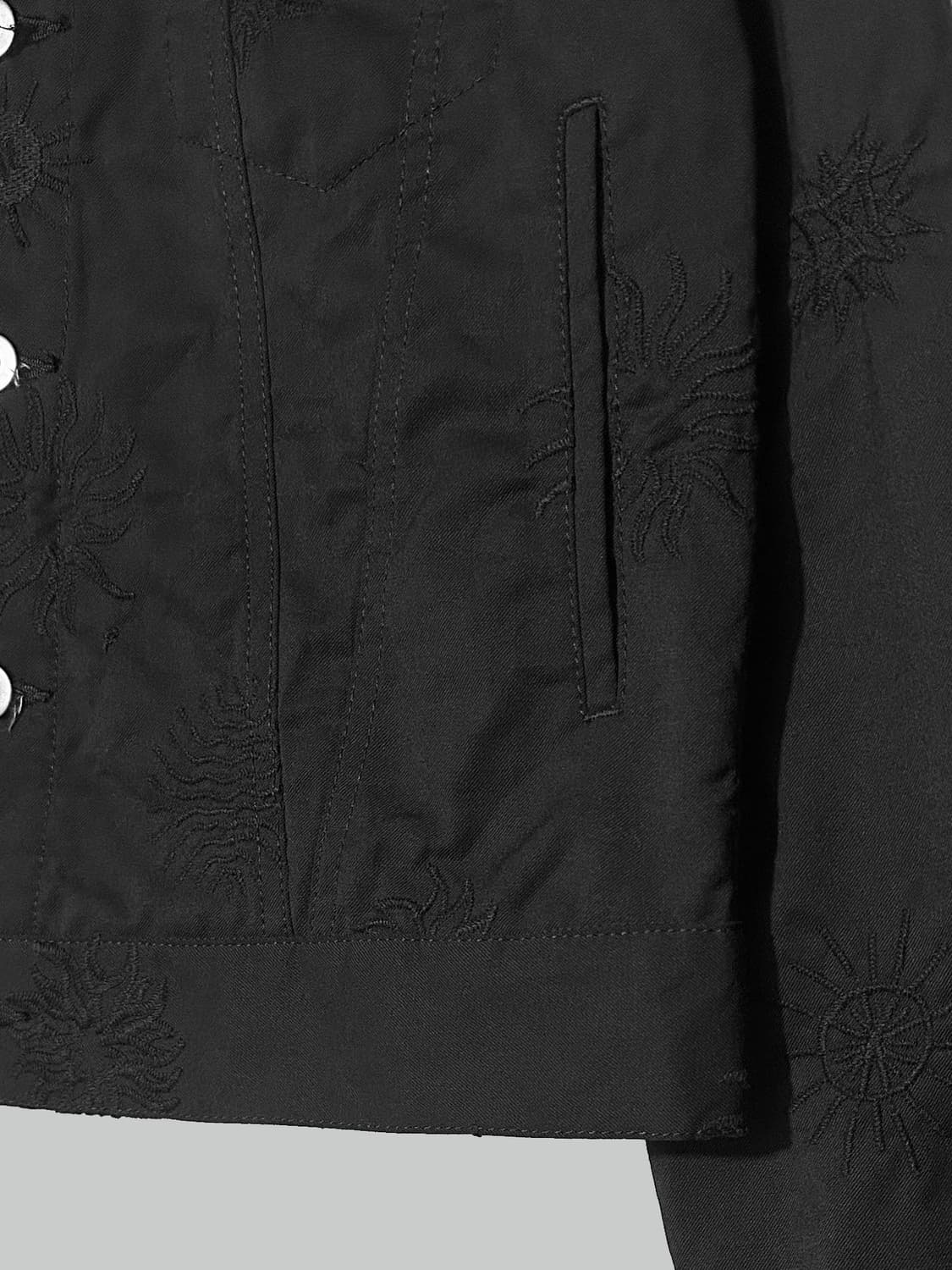 꼼데가르송 블랙 자수 트러커 자켓 상품이미지5