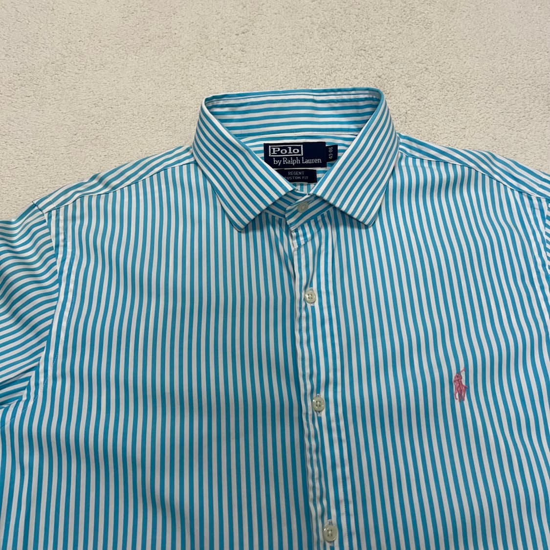 Polo sky blue stripe shirt 상품이미지5