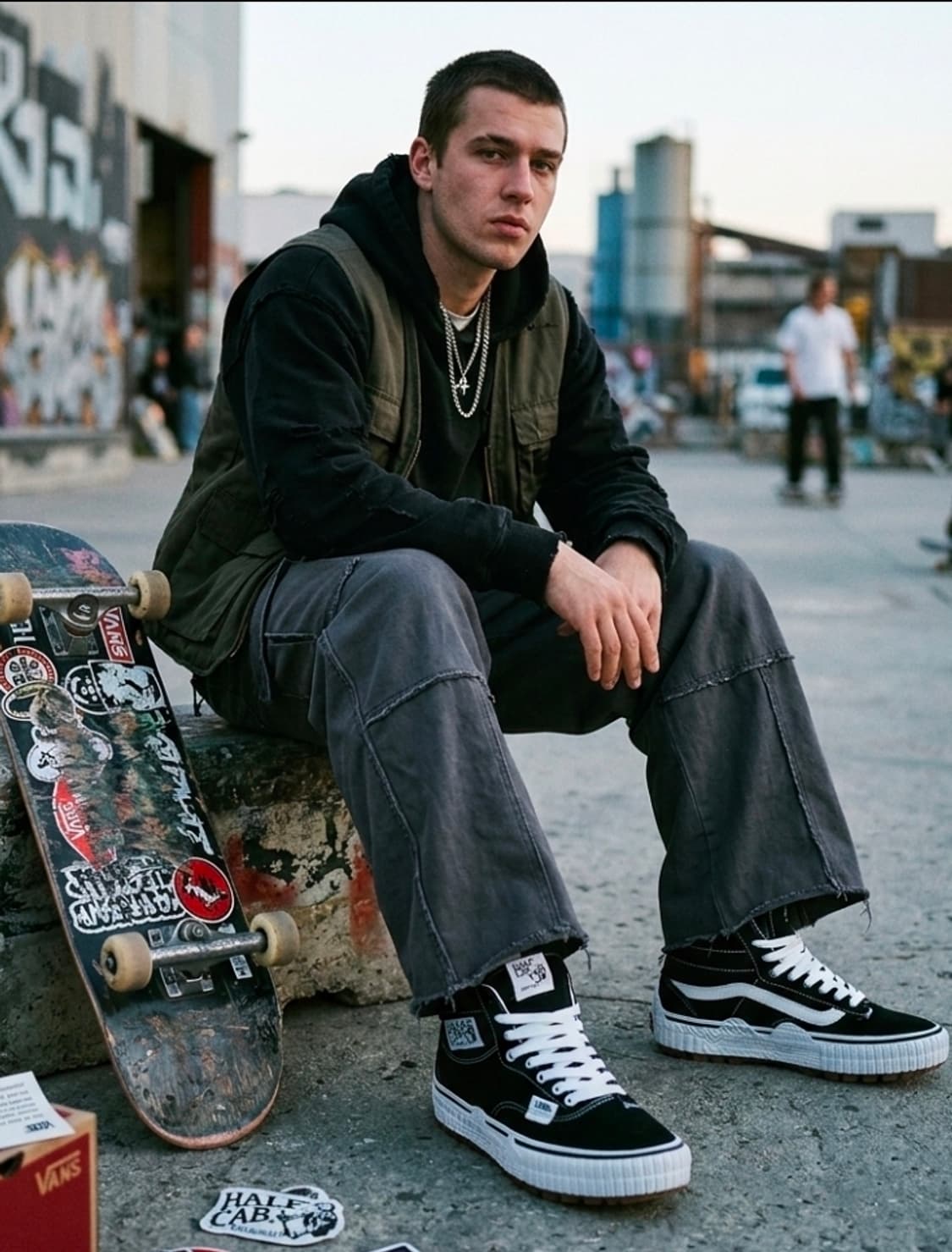 새상품 볼트라인 반스 캡 매쉬 하이탑 LX 하프캡 스케이트하이 240 상품이미지8