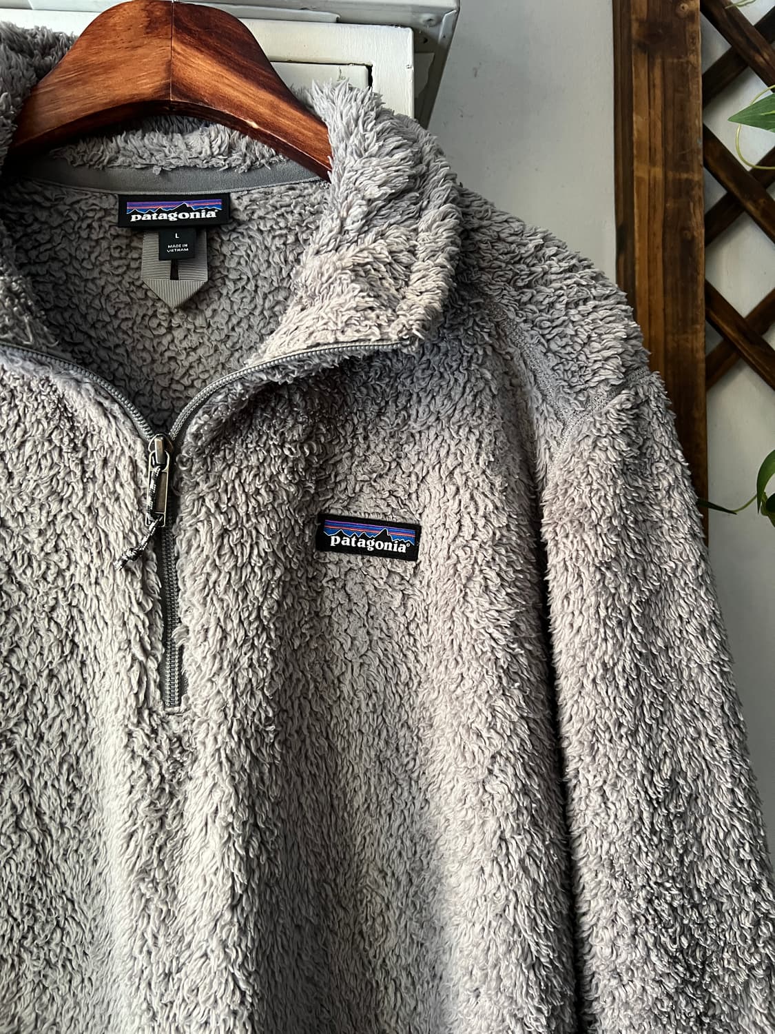 [L]파타고니아 하프집업 그레이 쉐르파 플리스 자켓 상품이미지3