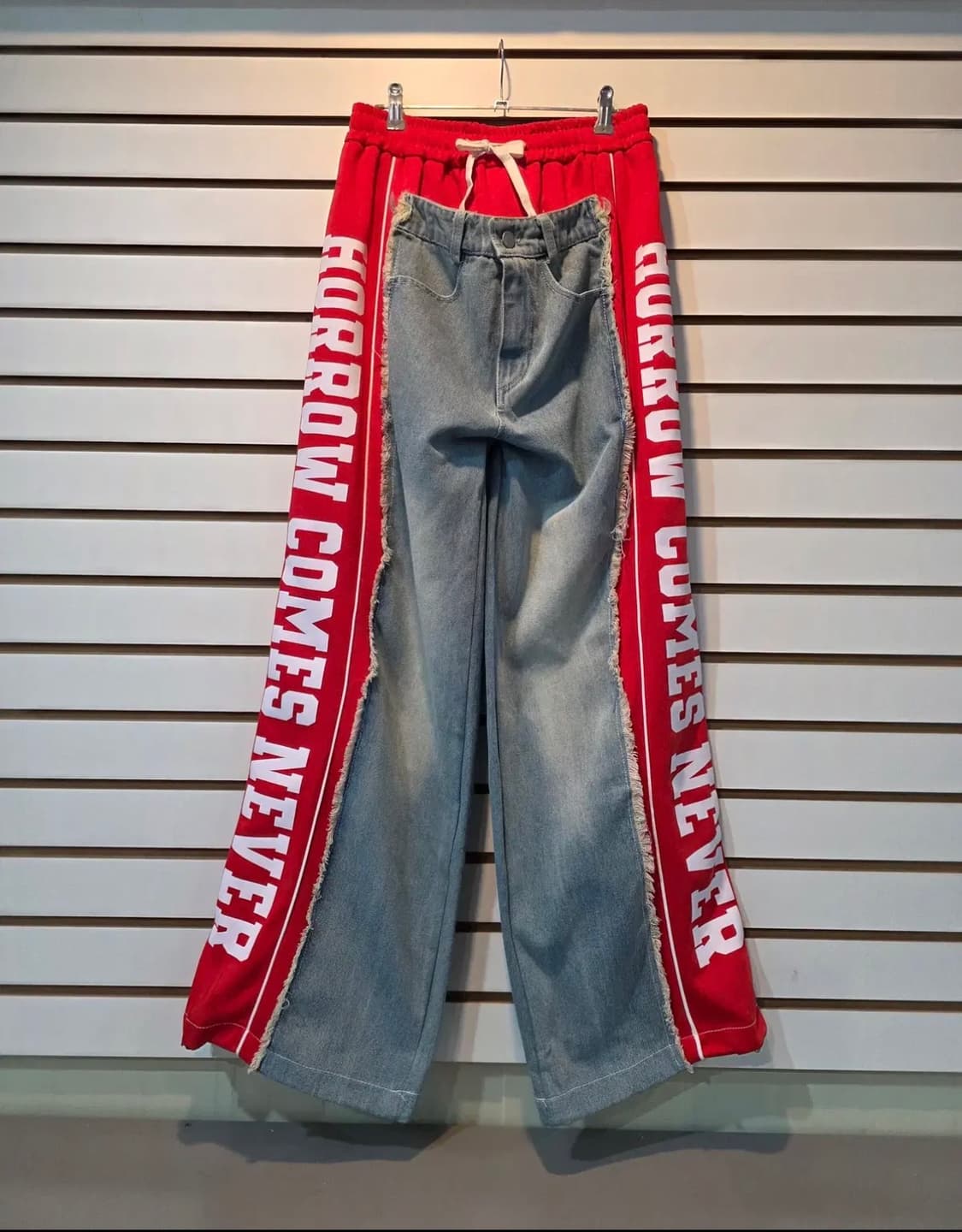 (남녀공용) 스위치 와일드 밴딩 데님 팬츠 상품이미지1