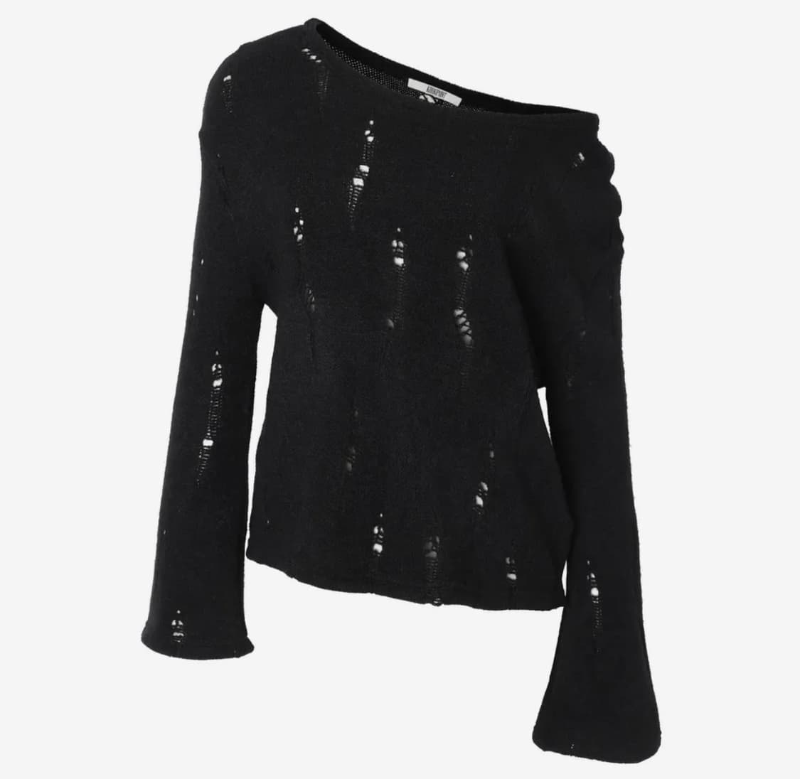 카키포인트 Damage Punching Knit (black) 상품이미지2