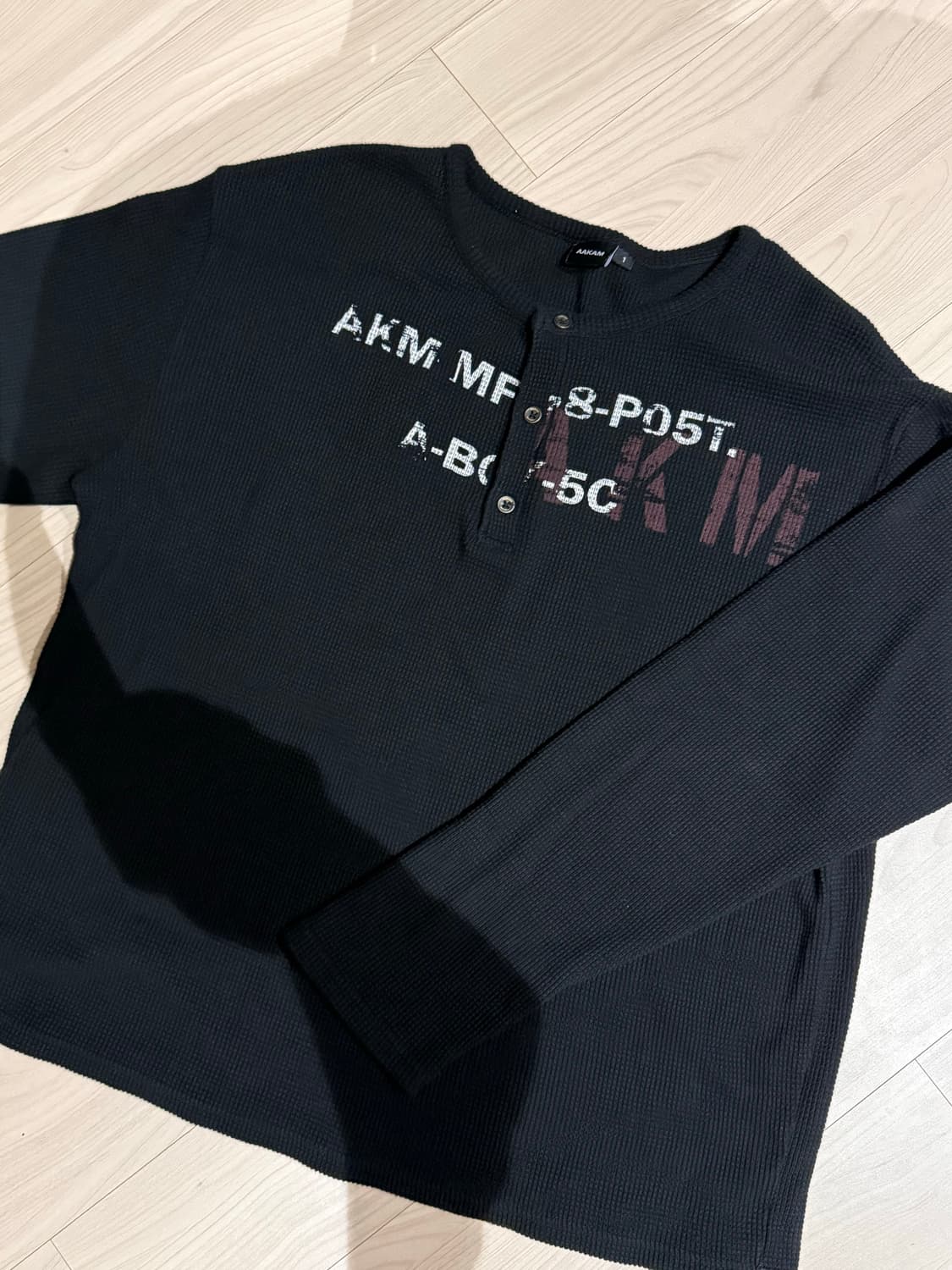 아캄 와플 헨리넥 롱슬리브 (1사이즈) 상품이미지2