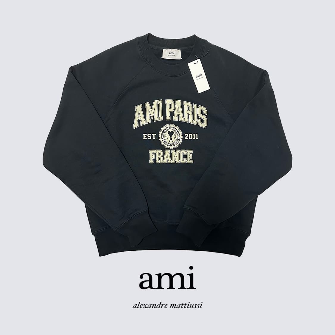 아미 파리스 맨투맨 블랙 XL 상품이미지1