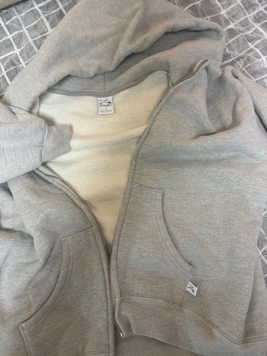 아킴보클럽 집업후디 헤더그레이 L 상품이미지1