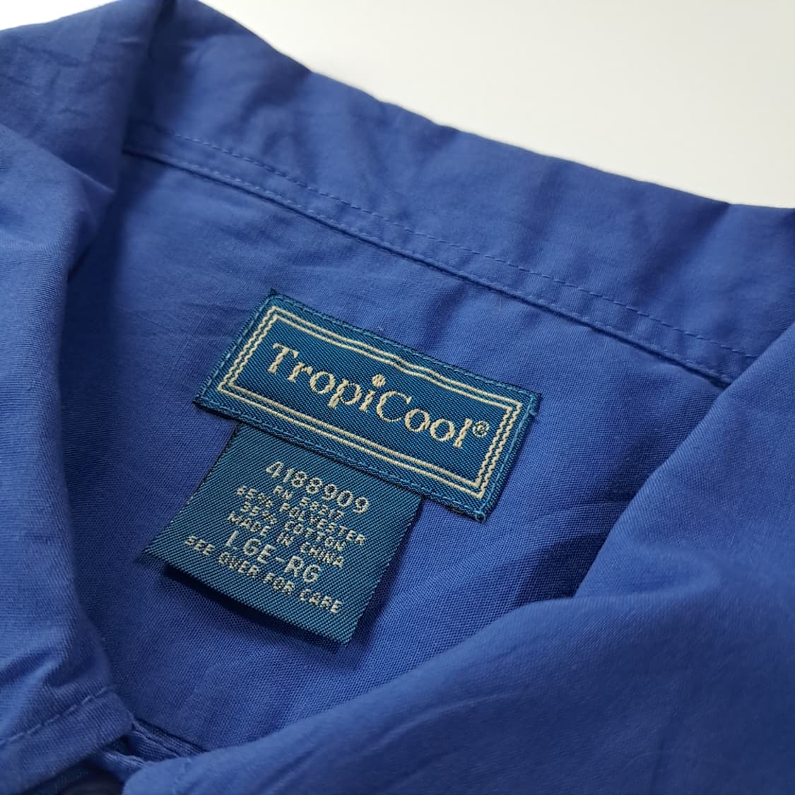 CK553 L 트로피쿨 90s 과야베라 아쿠아블루 반팔 셔츠 남방 상품이미지3