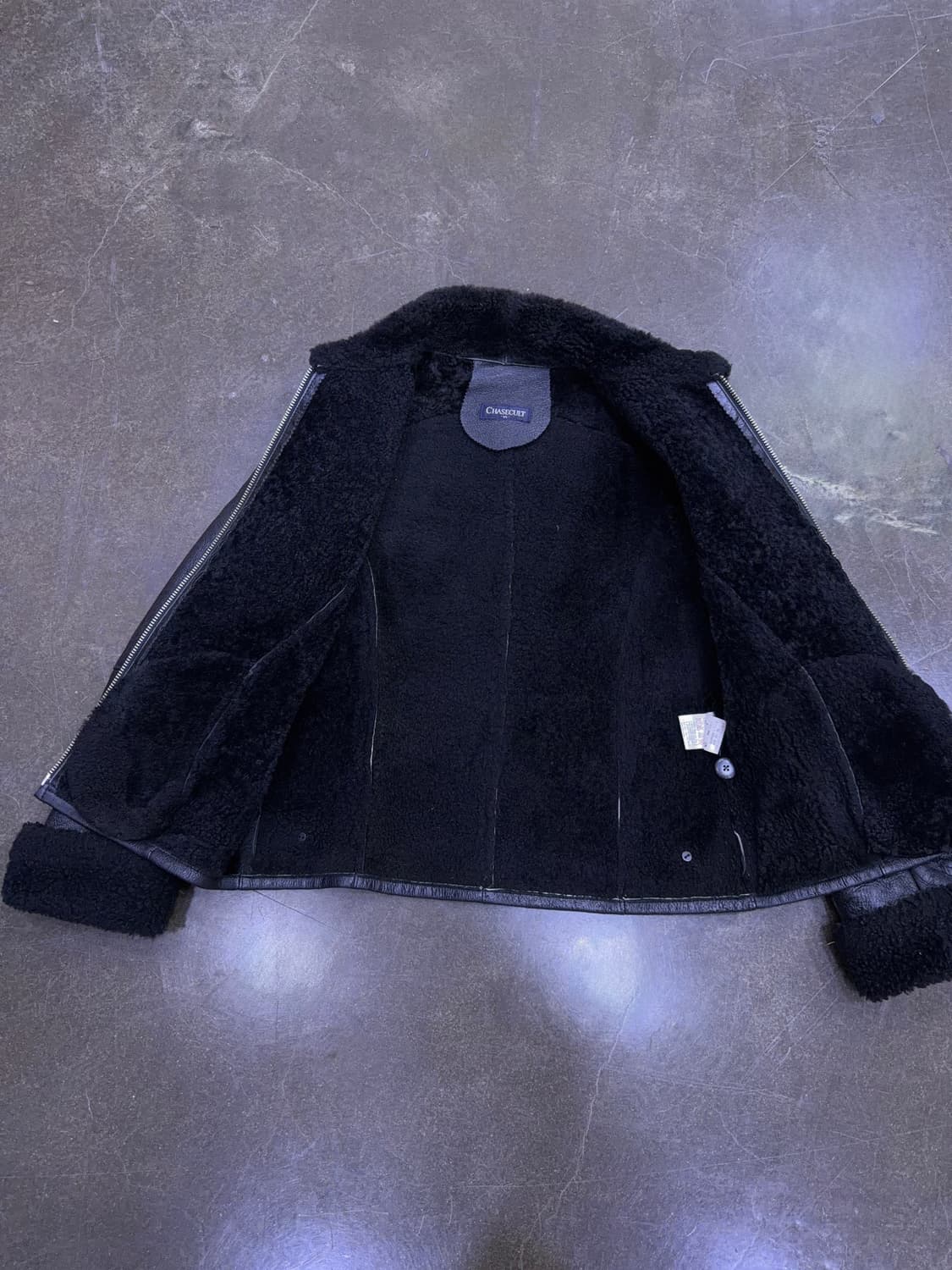 체이스컬트 양가죽 무스탕 모피 가죽자켓 블랙 95 상품이미지9