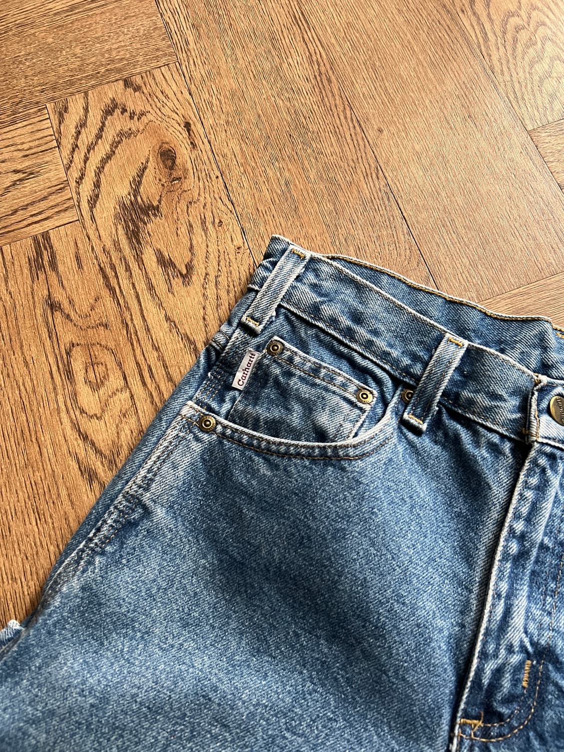 [29]칼하트 USA 빈티지 워싱 싱글니 카펜터 워크 데님 팬츠 상품이미지4