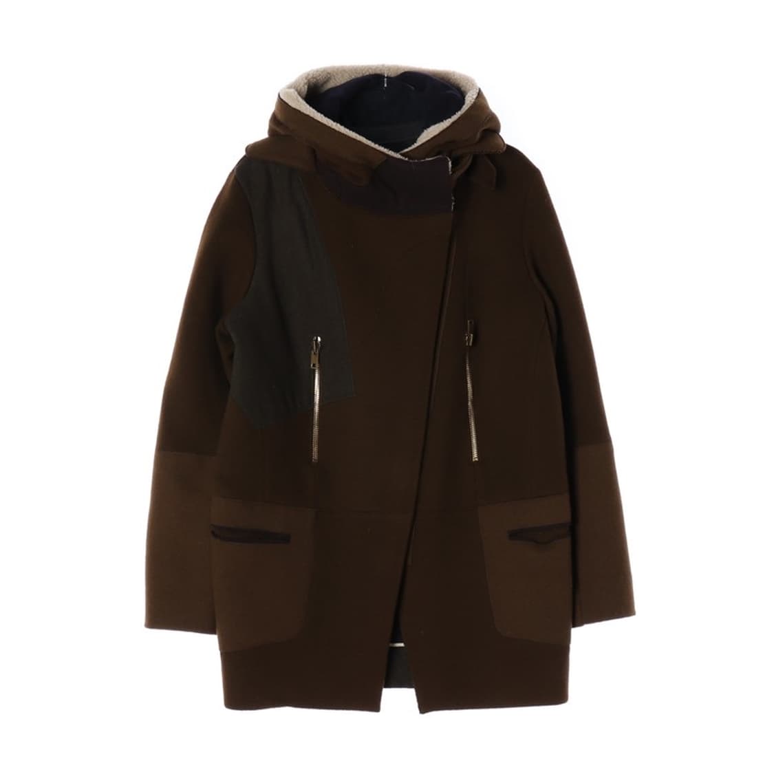 시스템 무스탕 후드 코트 상품이미지1