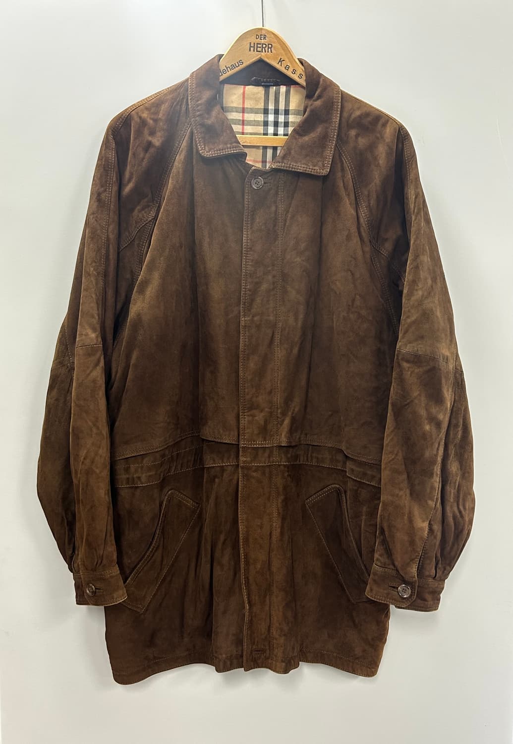 90s 버버리 스웨이드 하프코트 상품이미지1