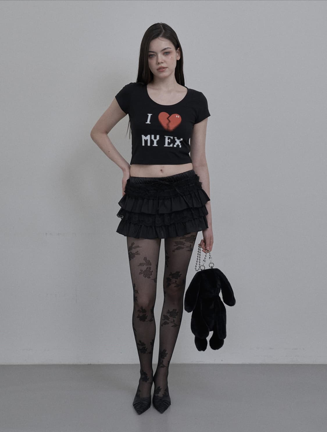 새상품) 셋업이엑스이 튜튜 스커트 블랙 상품이미지1